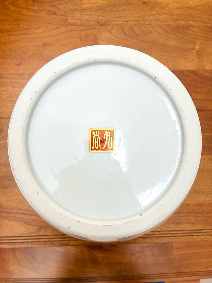 【九谷焼】大きな花瓶（壺） 金箔装飾 九谷松月作 共箱付