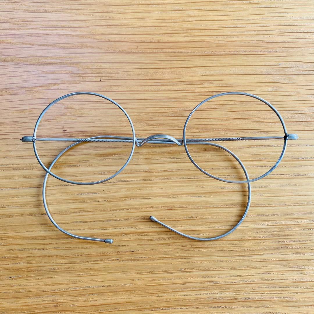 アンティーク 当時物 未使用品 一山 丸眼鏡 ２本 昭和 レトロ ヴィンテージ