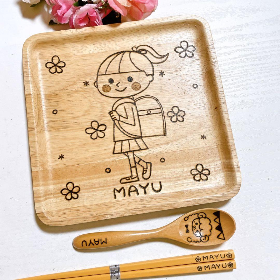確認(⁎ᴗ͈ˬᴗ͈⁎)♡四角皿(中)♡スプーン♡お箸♡オーダー受け付け