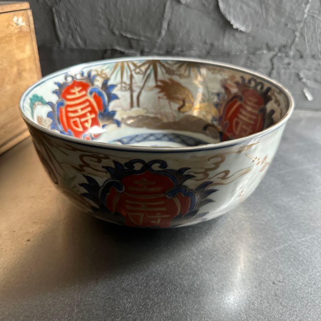 お値下げ‼️伝統的な日本の絵柄　古伊万里　松竹梅　大鉢