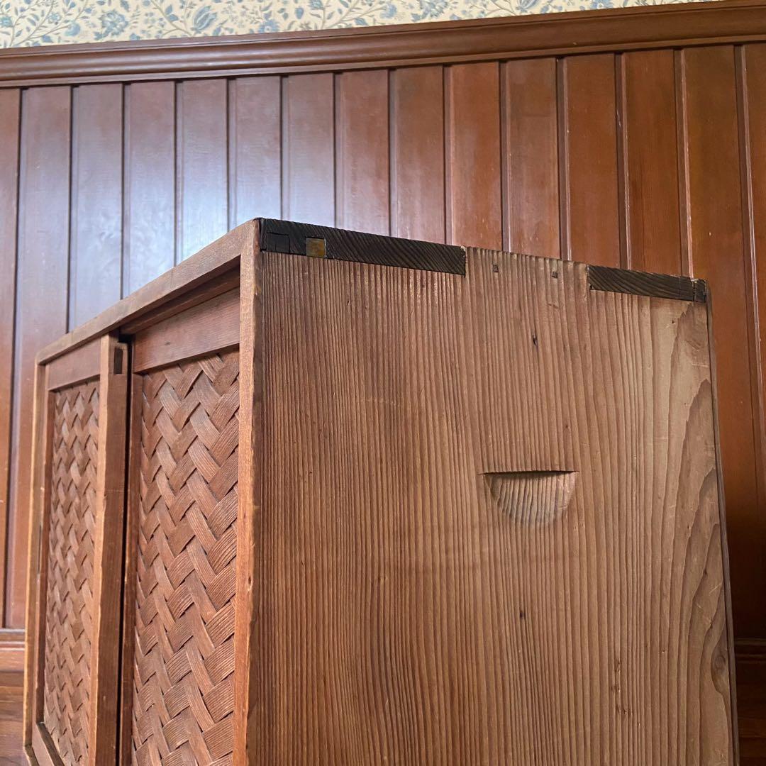 mini様✴︎ 網代編み　時代家具　茶道具棚　アンティーク家具　お茶室に　照明