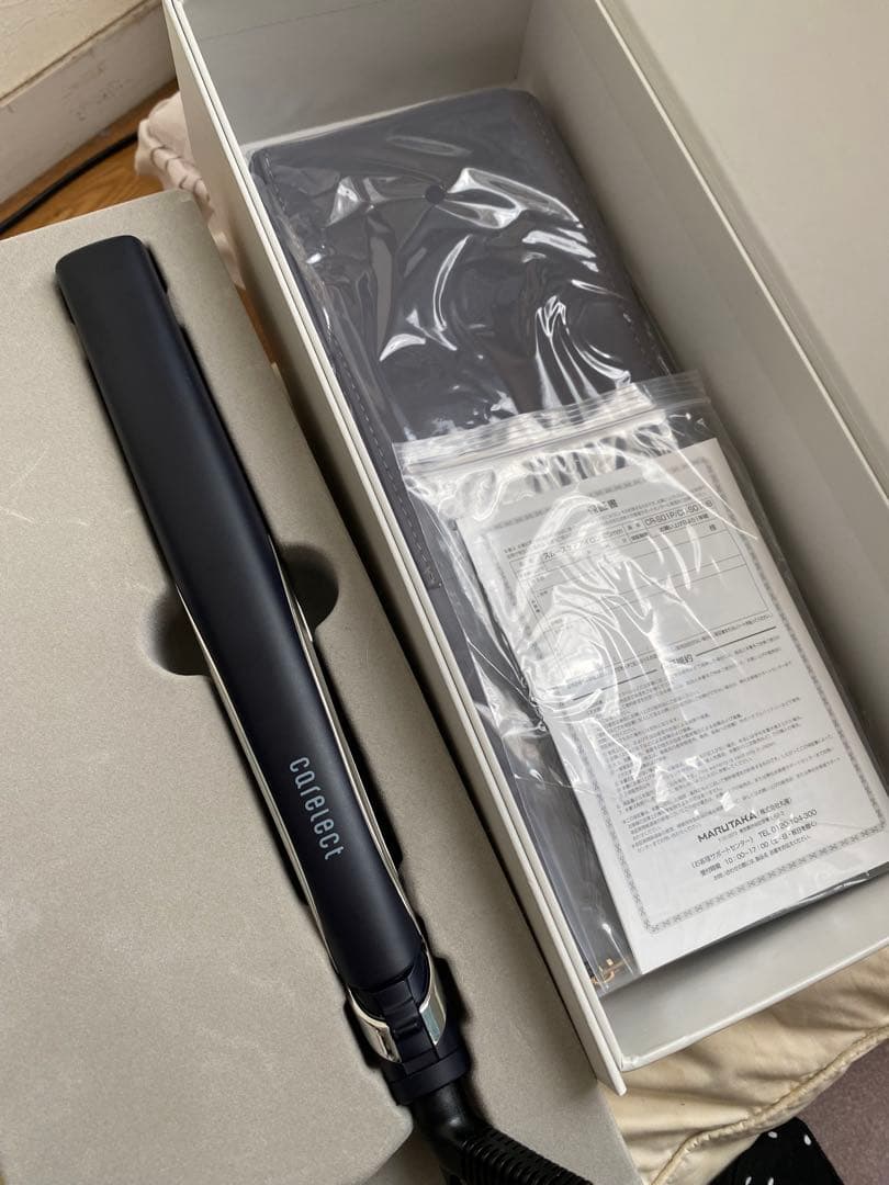 ケアレクトストレートヘアアイロン ネイビーブラック