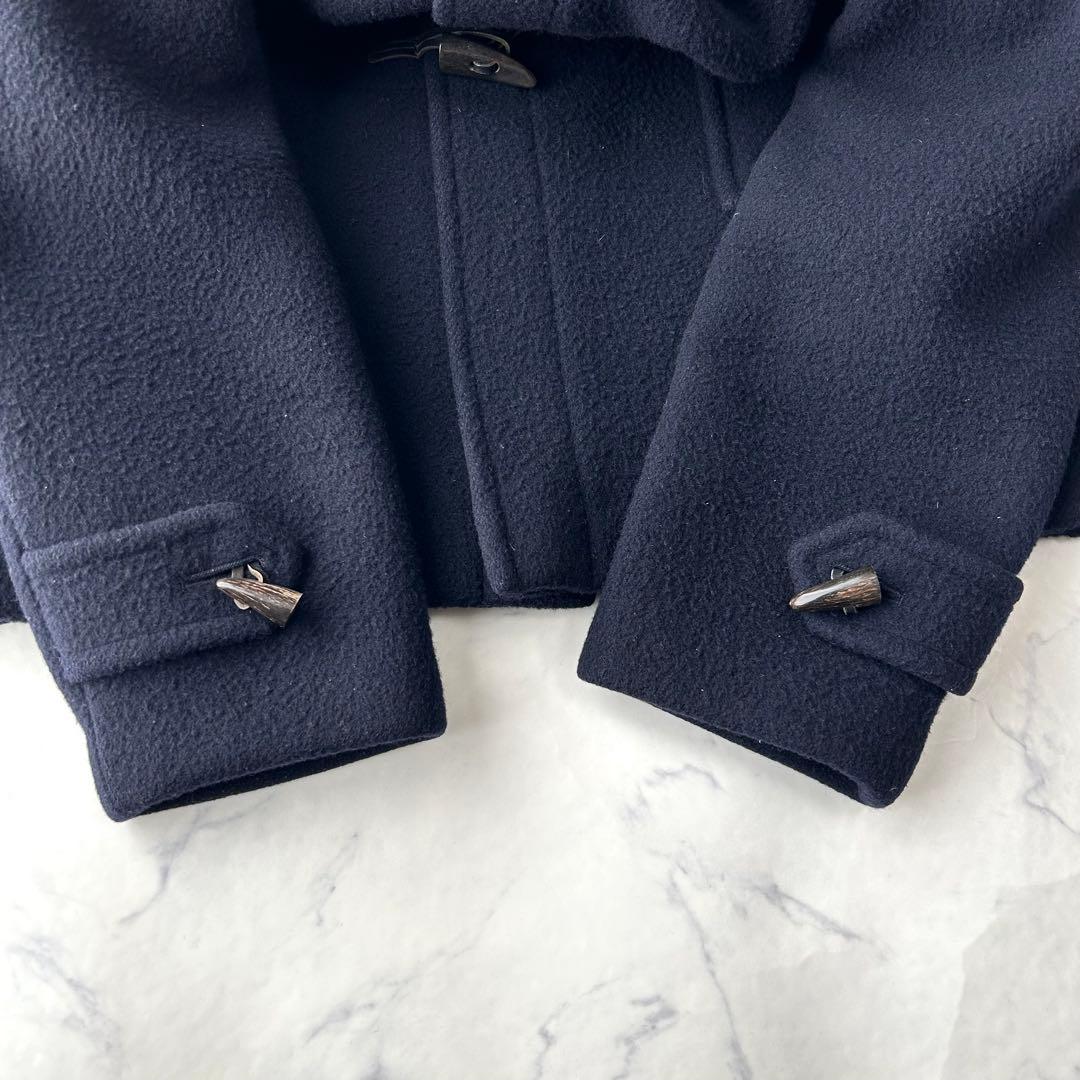 希少✨　バーバリーズ　ダッフルコート　ノバチェック　英国製　ロング　ネイビー