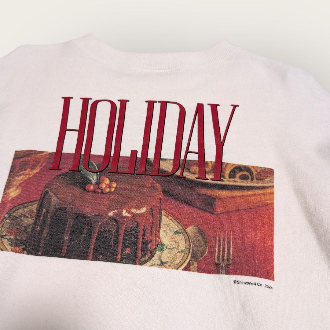 シンゾーン　HOLIDAY SWEAT SHIRT　プリントスウェットシャツ