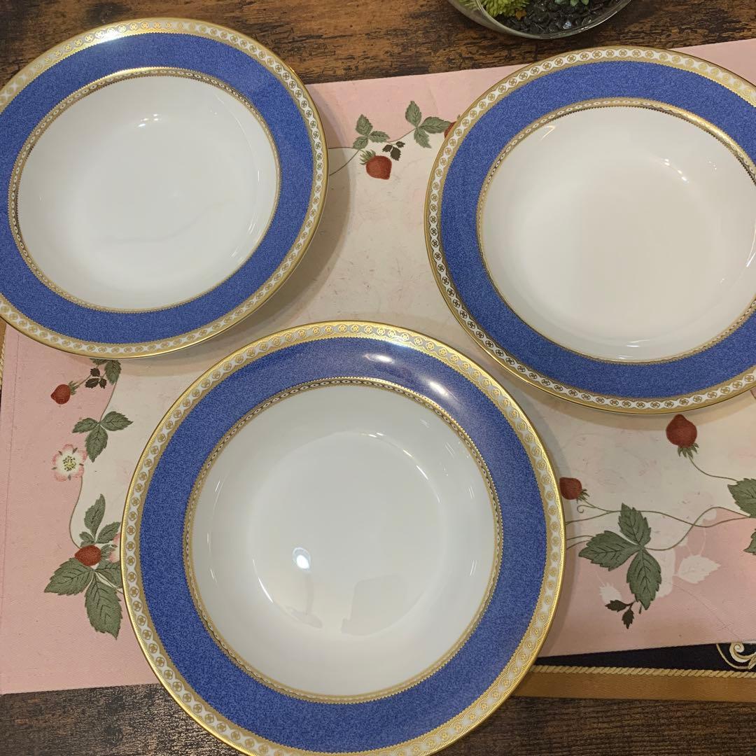 ウェッジウッド  ユーランダー　パウダーブルー　20cm スーププレート 6枚