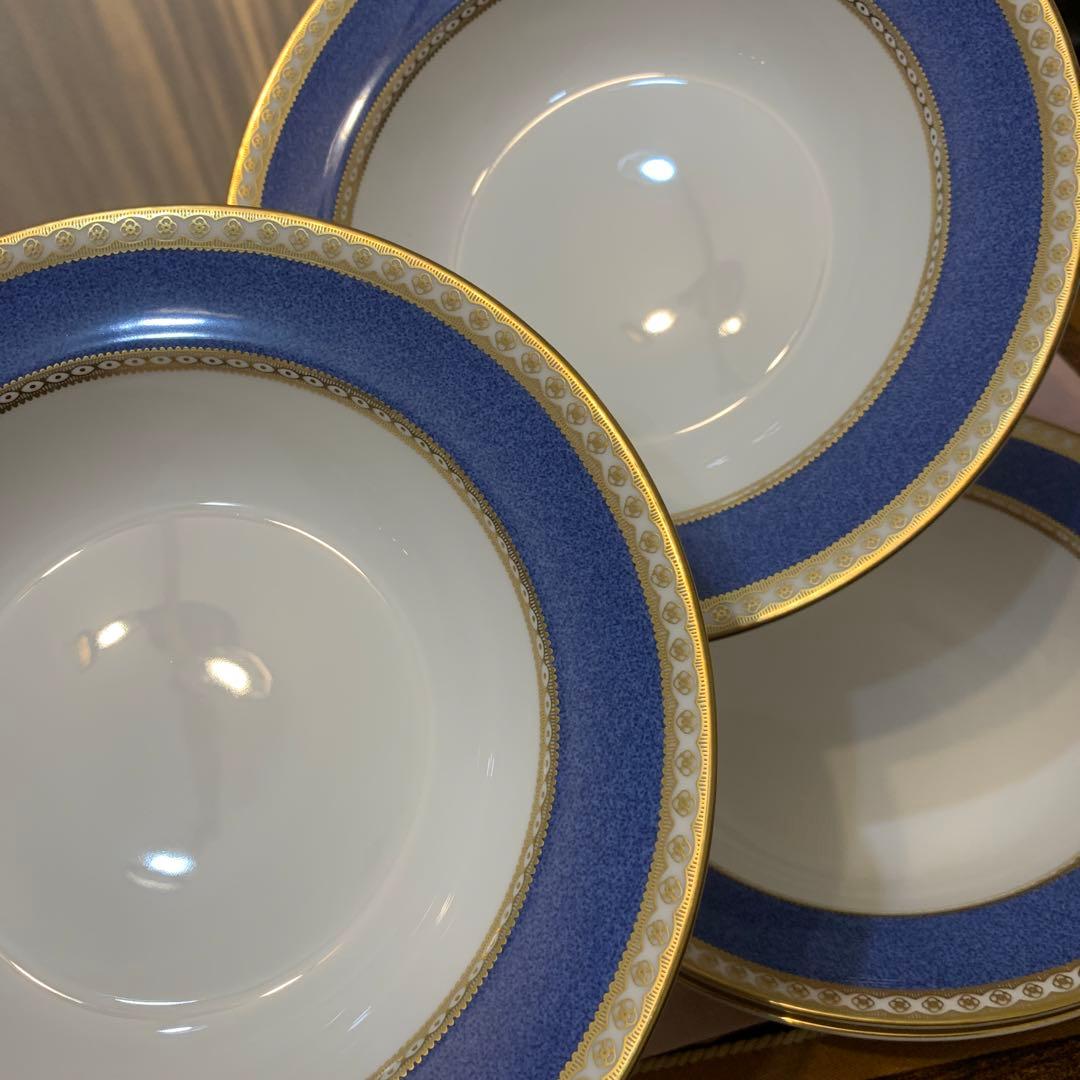 ウェッジウッド  ユーランダー　パウダーブルー　20cm スーププレート 6枚