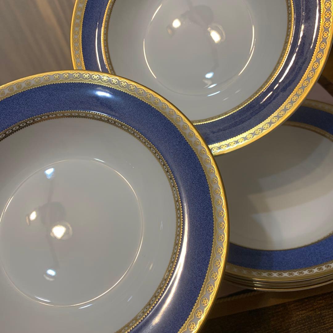 ウェッジウッド  ユーランダー　パウダーブルー　20cm スーププレート 6枚