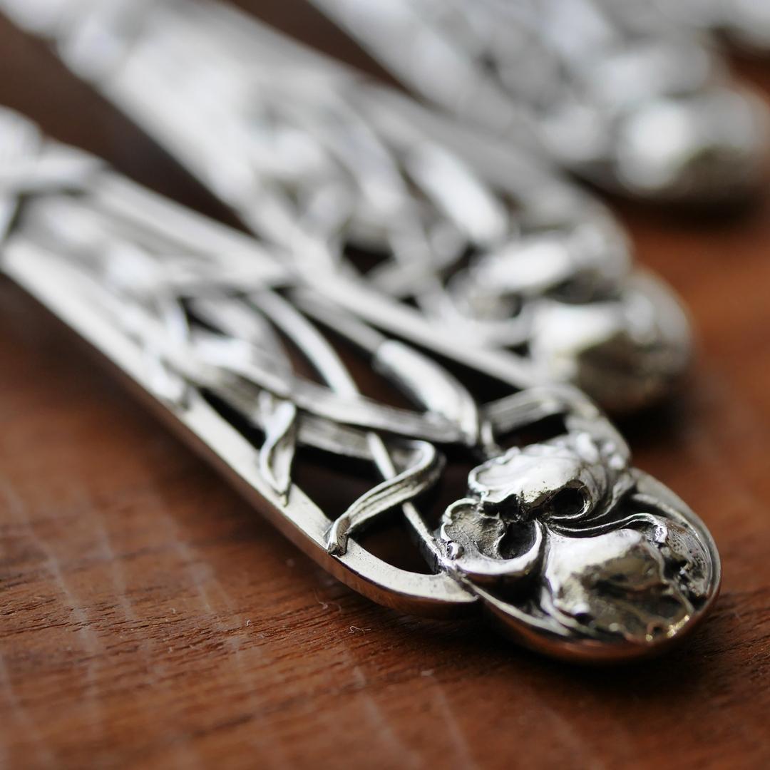 ◆アンティークシルバー◆ティースプーン6本セット◆フランス◆純銀950◆