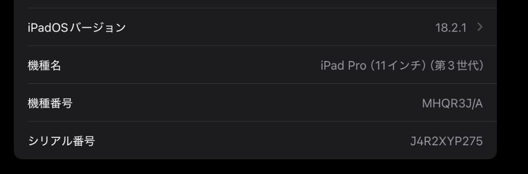 iPad Pro 11 第三世代 M1チップ 128GB