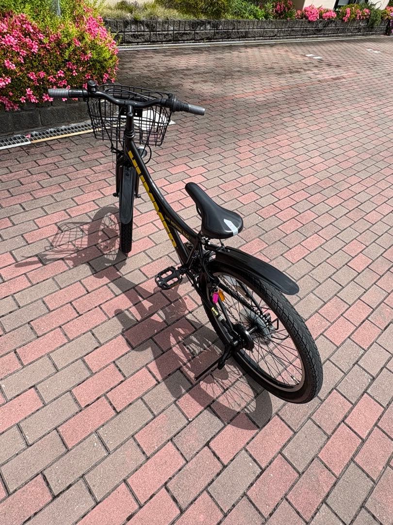 HAMMER ブラック キッズサイクル前カゴ付き(24㌅)お引き取り/配達も可能