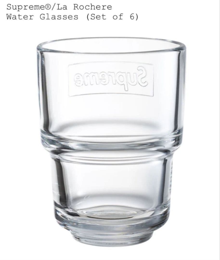 新品未開封 24FW Supreme × La Rochere グラス 6セット