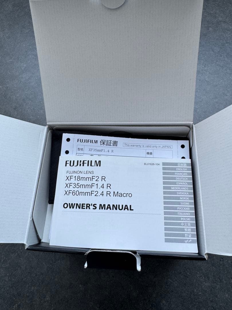 Fujifilm XF35mmF1.4 R レンズ