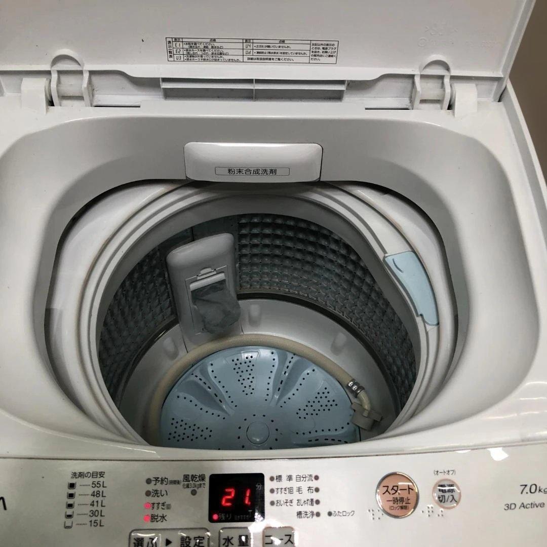 【送料無料】アクア 2022年　洗濯機 AQW-H74 AQUA　88233-1