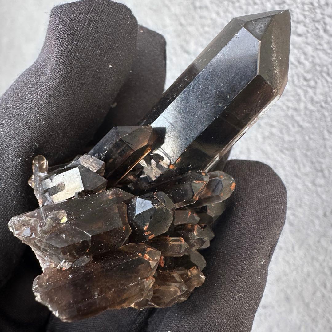 【最強魔除け】守護石モリオンスモーキークォーツ 原石クラスター 黒水晶A1534