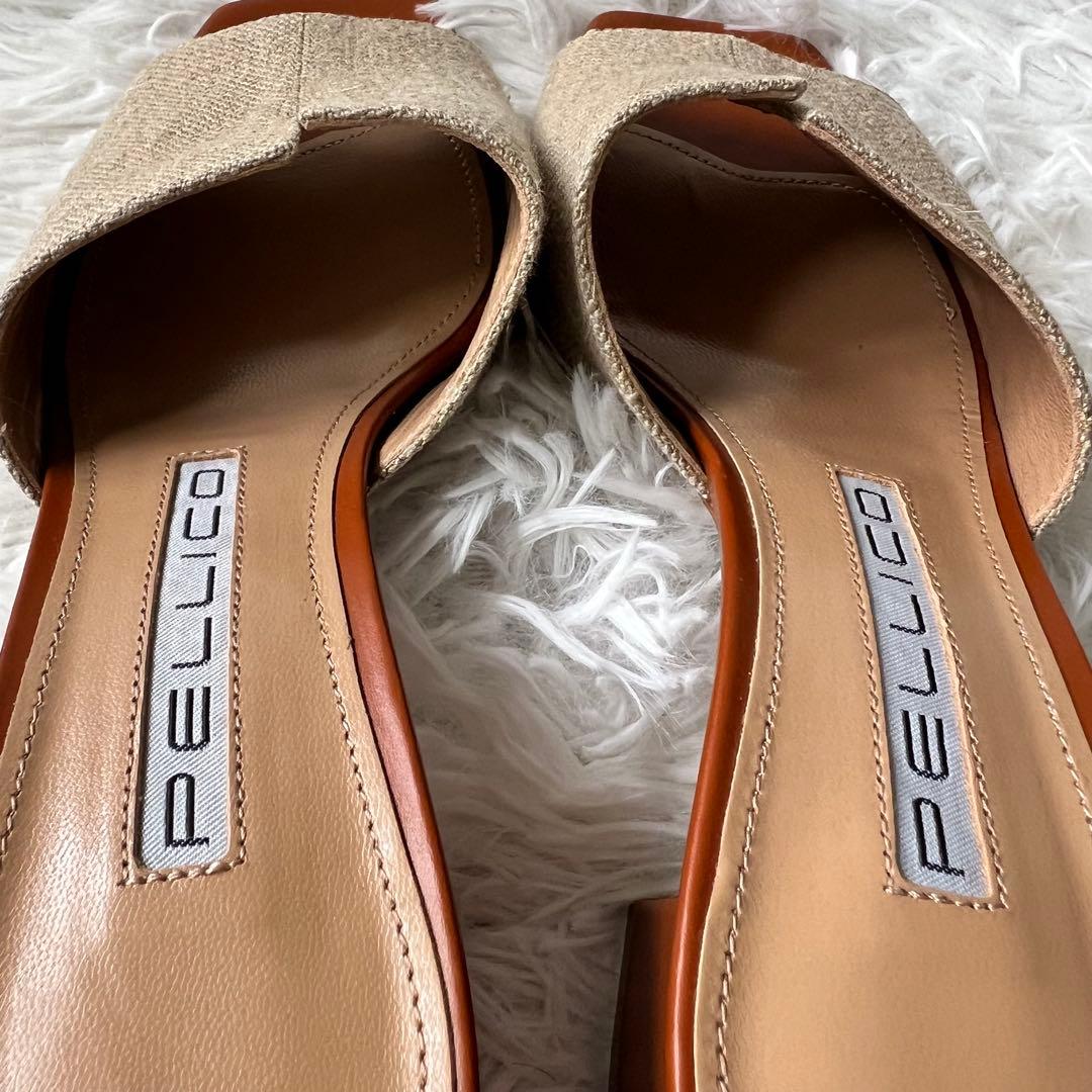 ✨大政絢さん着用✨ 美品 PELLICO リネン ミュール イタリア製 雑誌掲載