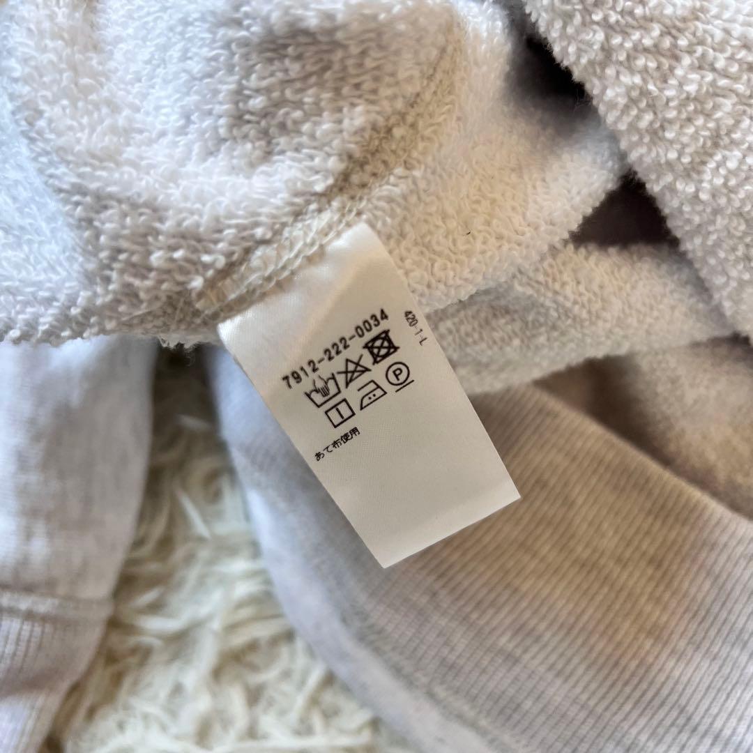 BLAMINK ブラミンク 吊 裏毛 ロゴ ロング スリーブ スウェット グレー