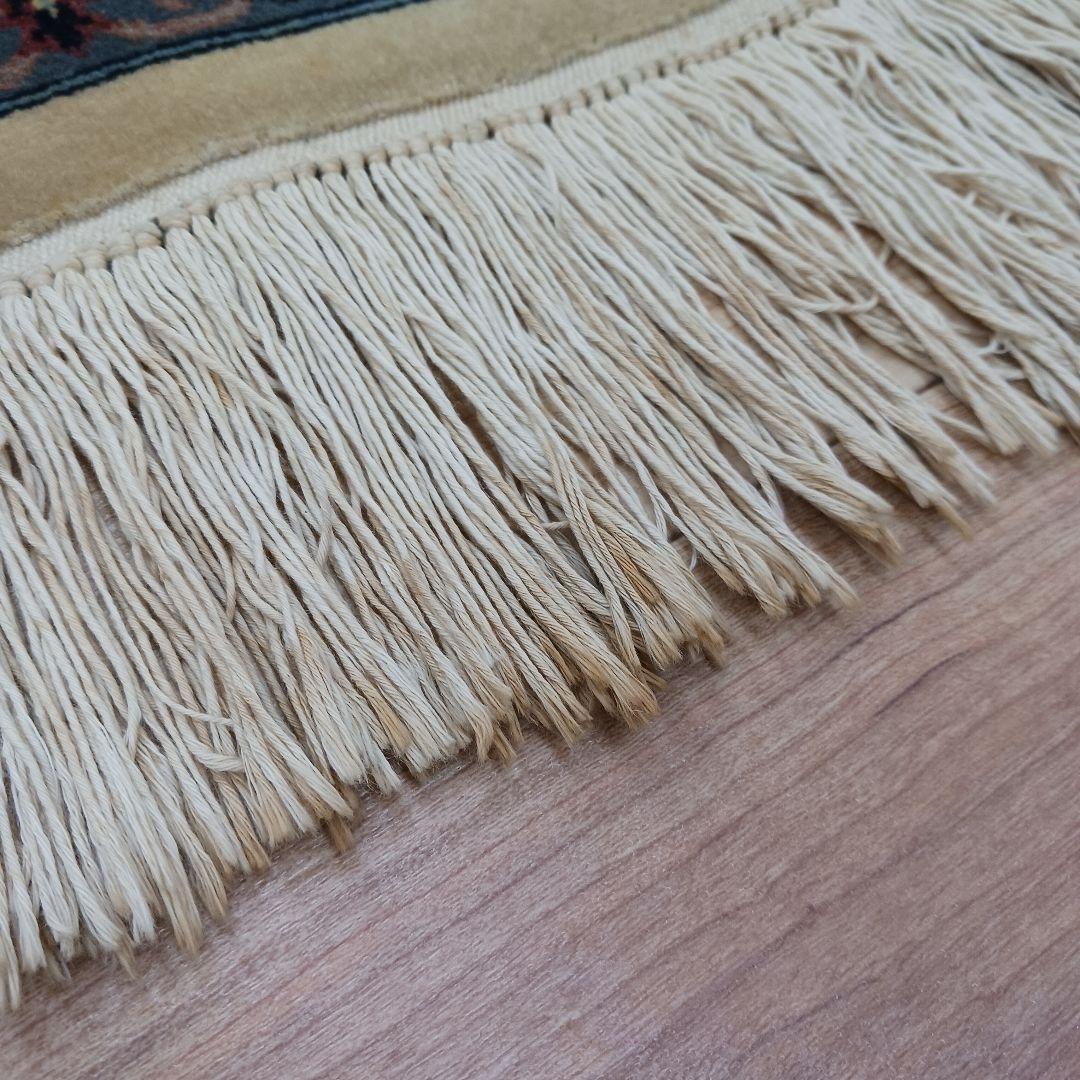 Y2954 高級 パキスタン産 ウール 手織り 大判 224×140㎝