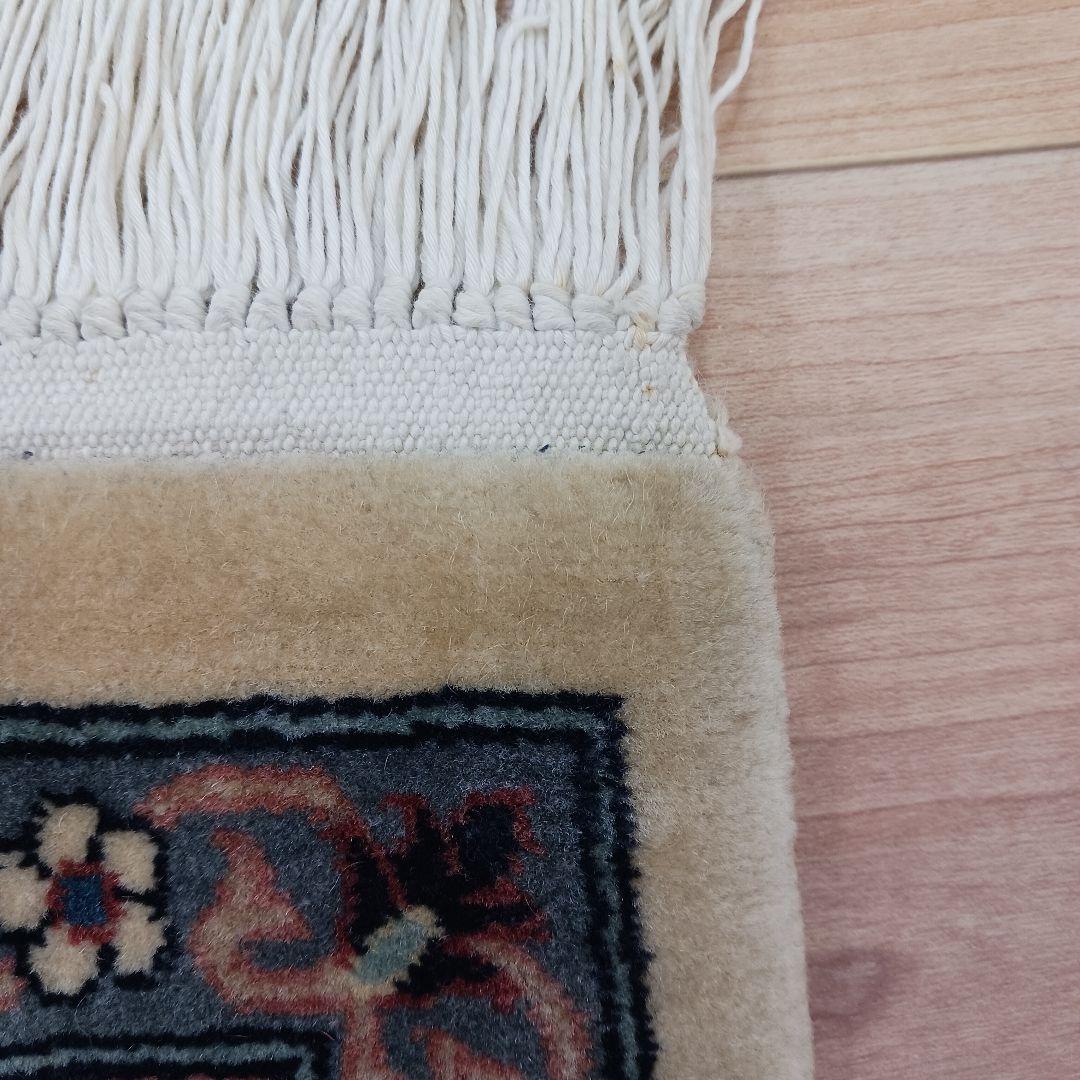 Y2954 高級 パキスタン産 ウール 手織り 大判 224×140㎝