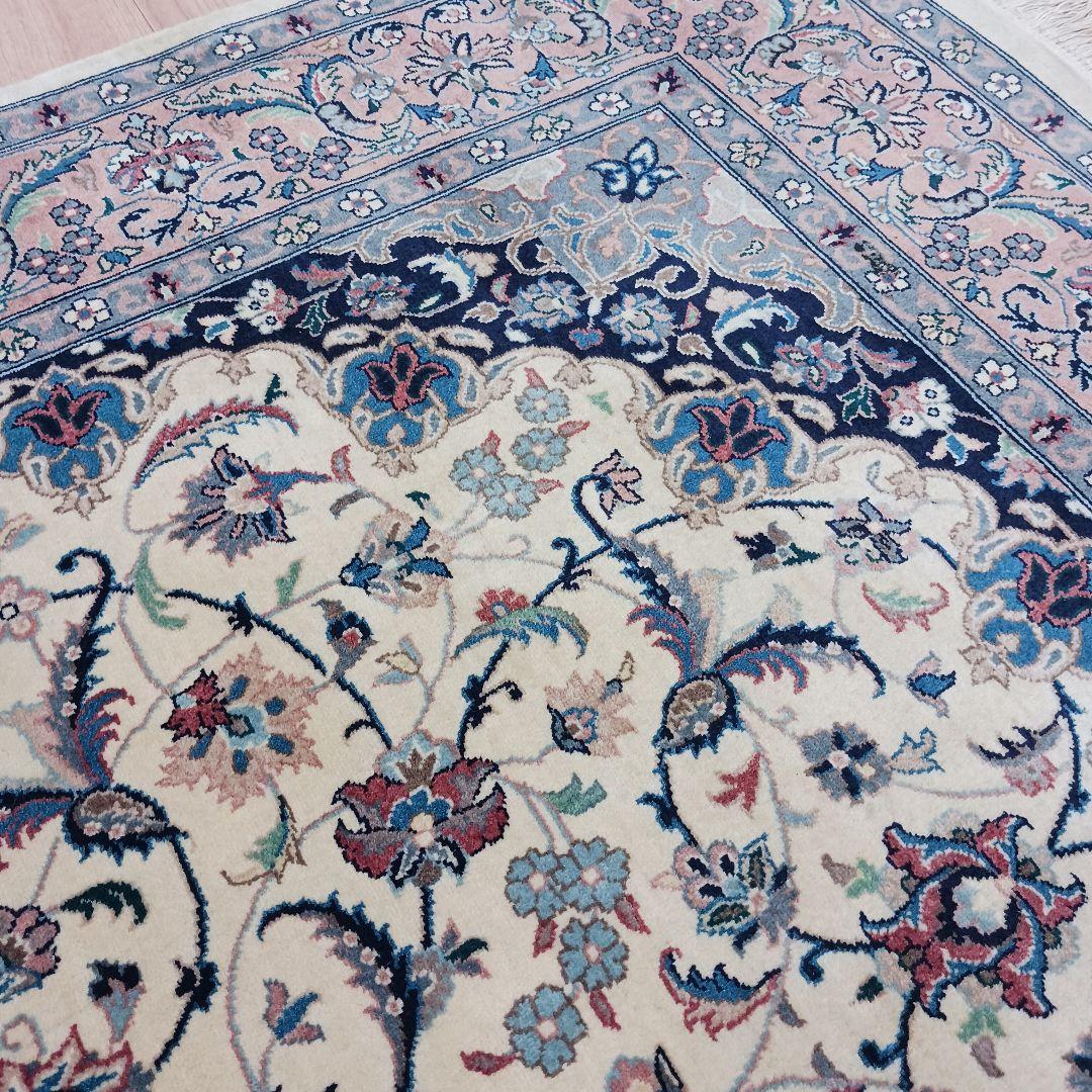 Y2954 高級 パキスタン産 ウール 手織り 大判 224×140㎝