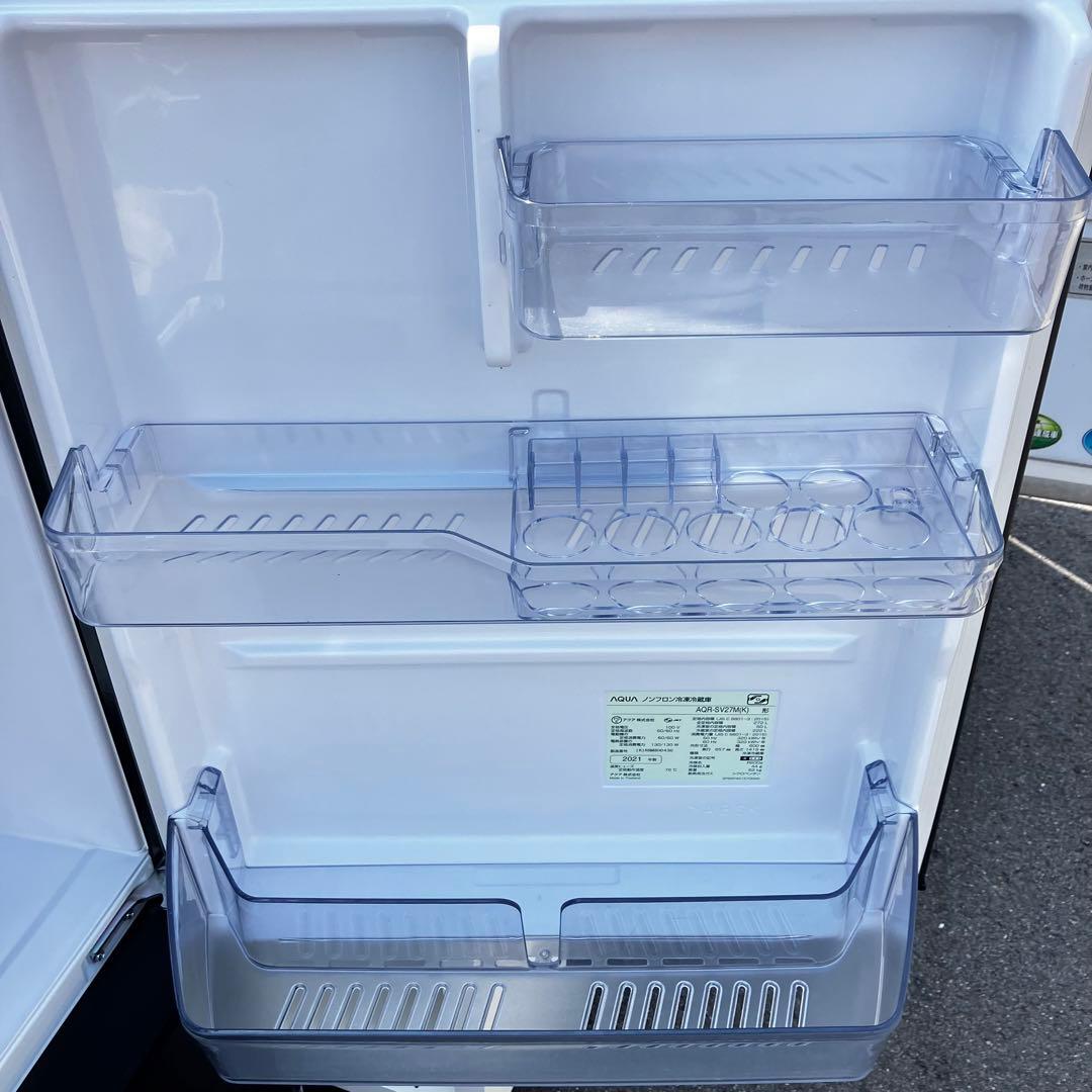 AQUA 3ドア冷蔵庫 AQR-SV27M ブラック