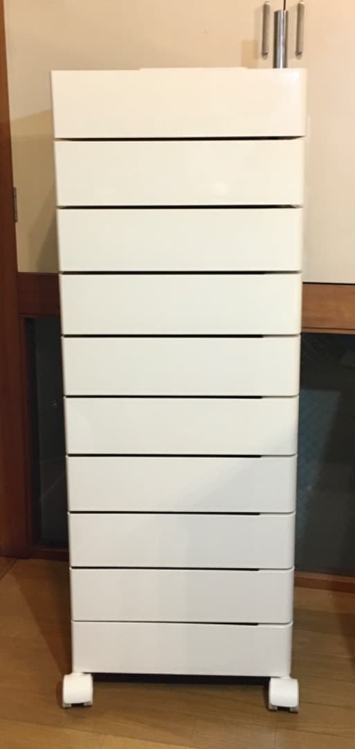 ○10段 美品 Ｍagis 正規品 キャスター付きワゴン 360°コンテナ 家具