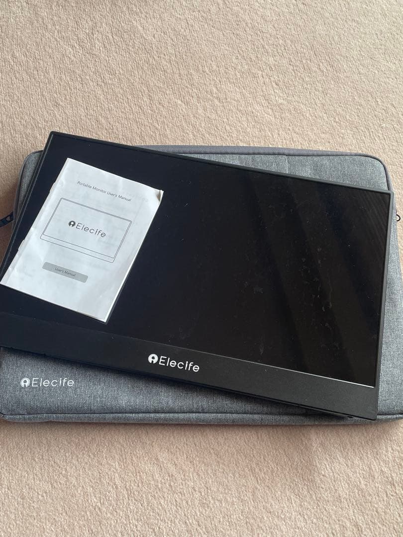 Elecife ポータブルモニター、ケース、ケーブルセット