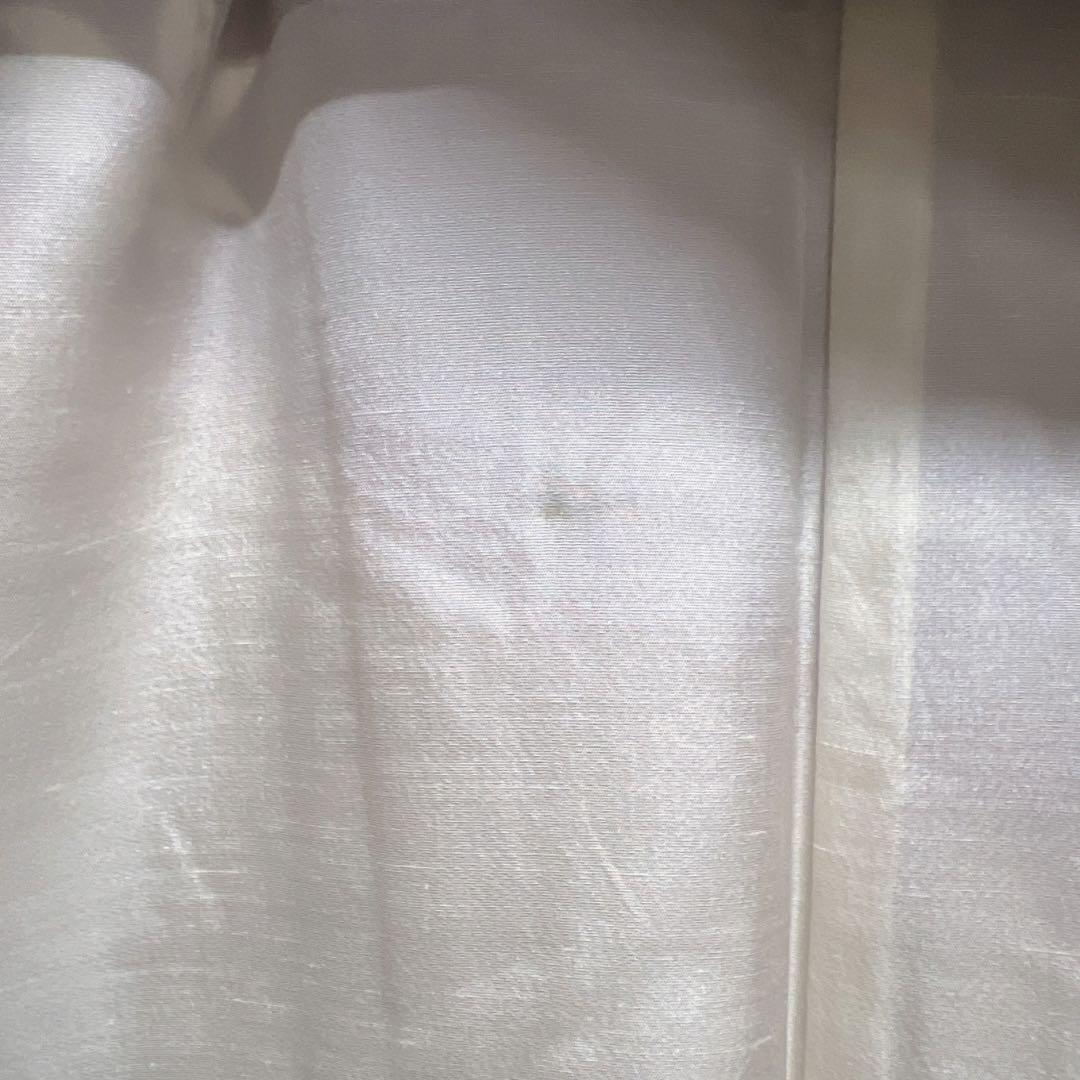 訪問着　紬　花模様　縦縞　銀通し　グラデーション　着物　103 d