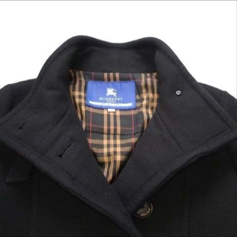 ✨極美品✨バーバリーブルーレーベル　アンゴラコート　ノバチェック　ブラック　М