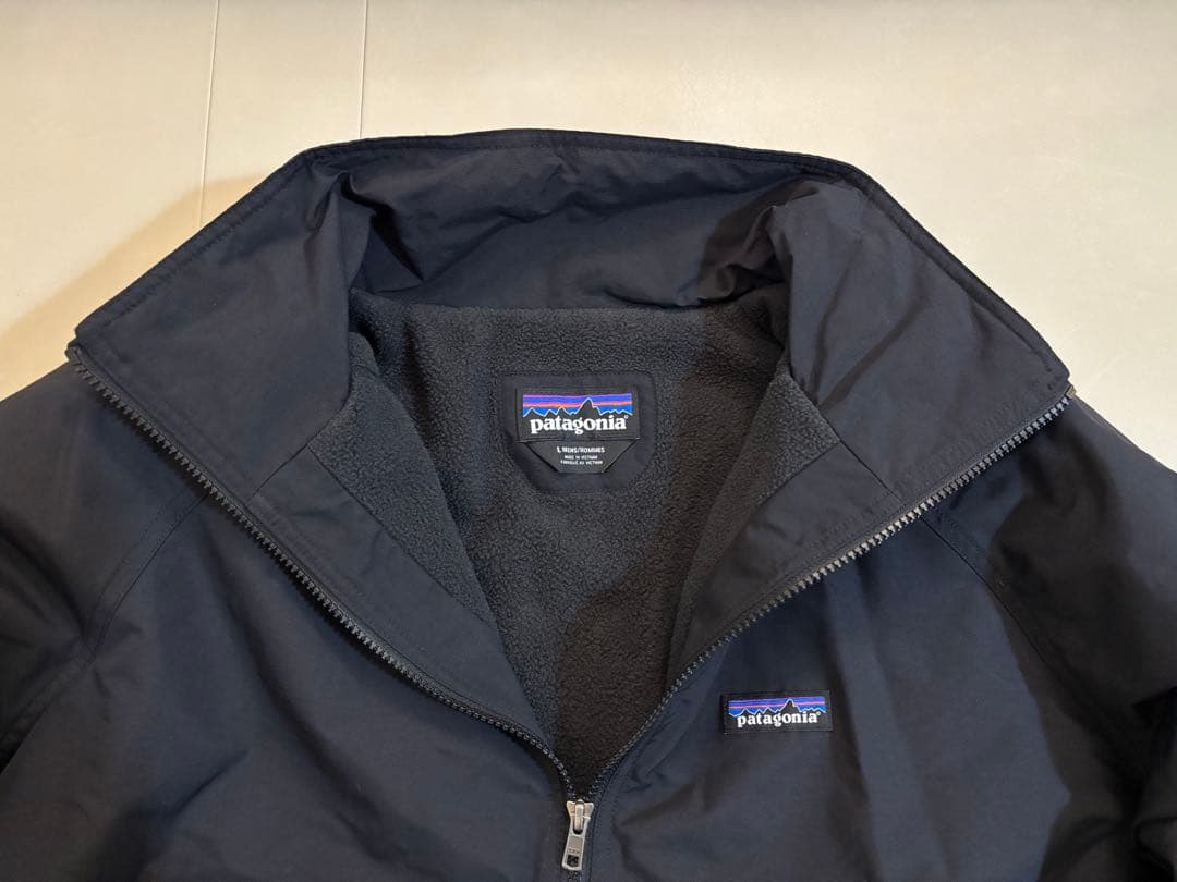 メンズL パタゴニア シェルドシンチラ ジャケット ブラック フリース シンチラ