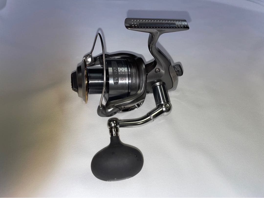 SHIMANO ツインパワー 8000PG リールポーチ付き 動作良好 引退出品