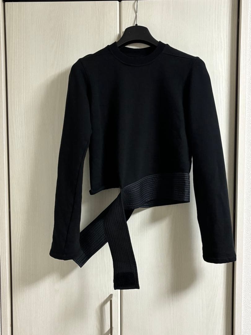 リックオウエンス ダークシャドウ　黒 クロップドスウェット