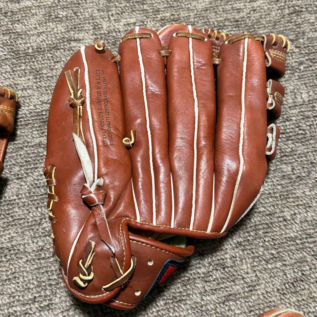 Mizuno ブラウンレザーグローブ 4点