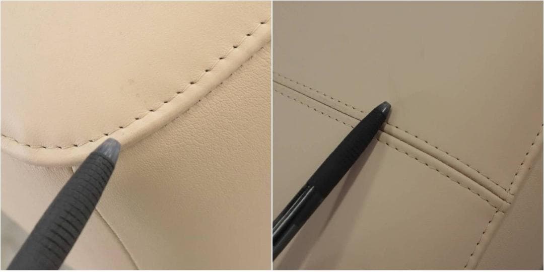 展示品 浜本工芸 No.2010 スツール オットマン オーク 本革 アイボリー