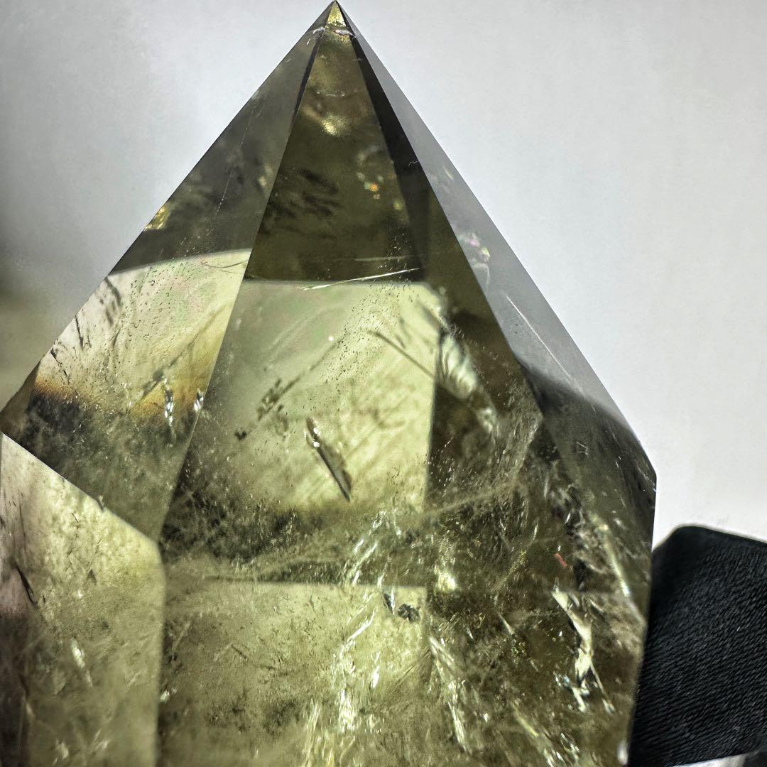【金運·浄化】シトリン☆黄水晶 六角柱レインボー☆ファントム 超パワーA1159