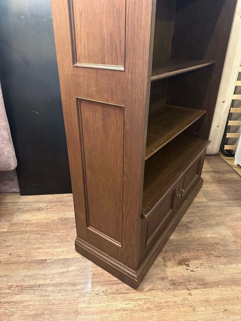 【東京都23区配送無料】アンティーク　大型　本棚　ブックケース　飾り棚　シェルフ