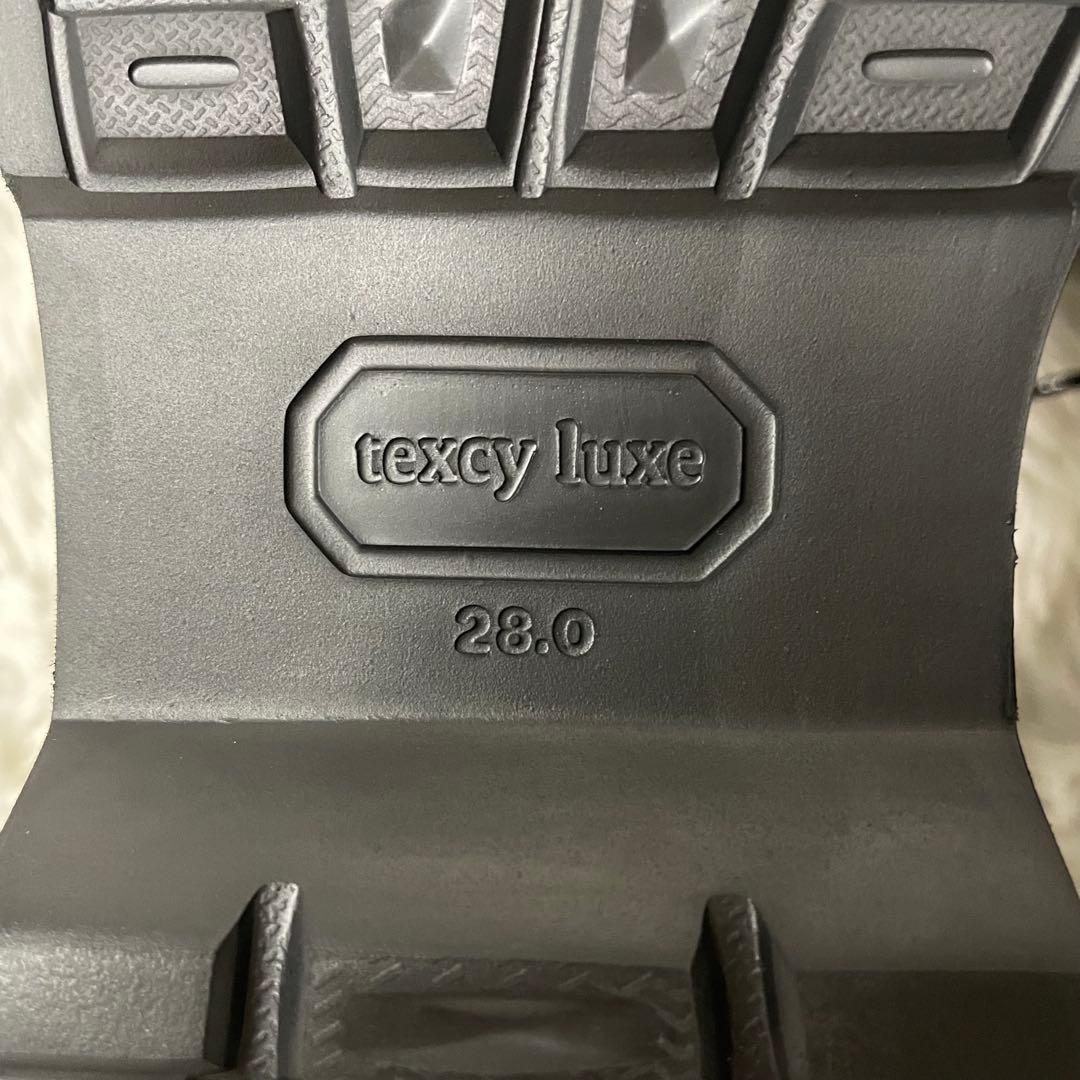 未使用　texcy luxe 革靴　チロリアンシューズ　ビジネス　冠婚葬祭　黒