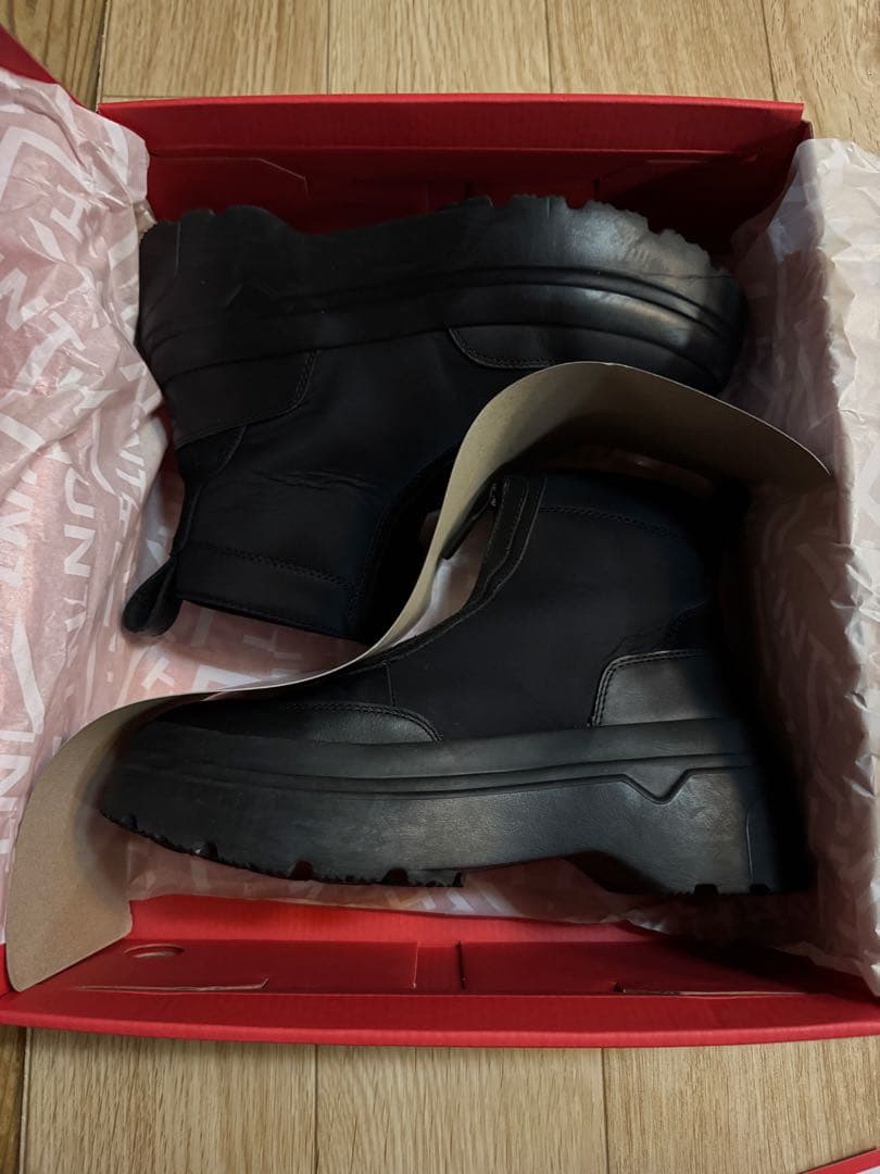 HUNTER ブラック 厚底ショートブーツ防水