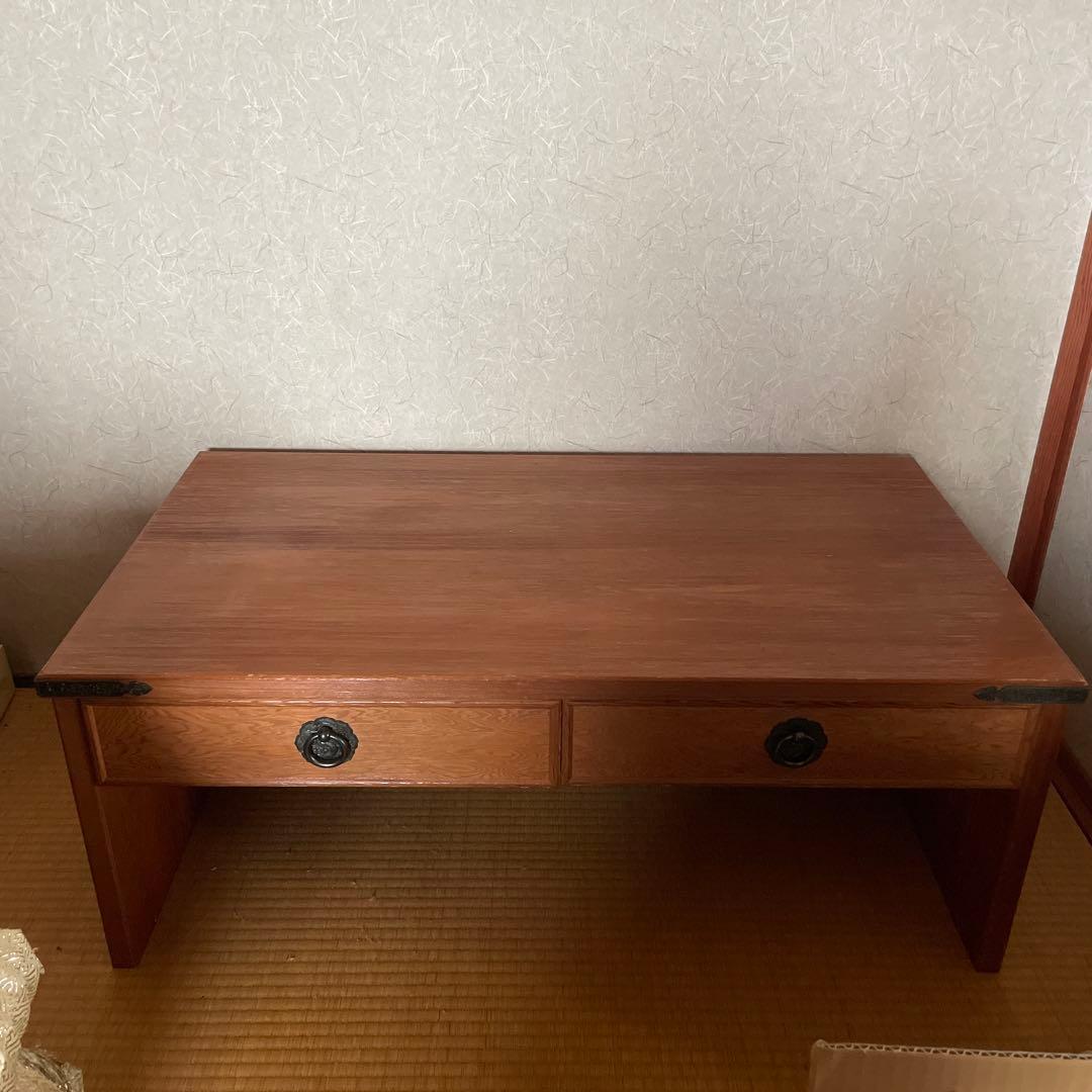 きむ！木製座卓 和風 屋久杉 漆塗り 民芸家具 文机 座敷机 座卓