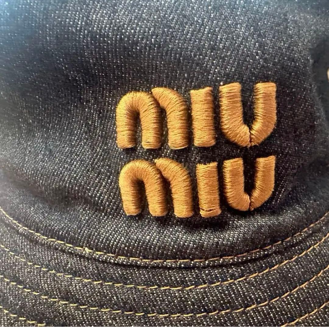 miumiu♡オールシーズン♡バケハ♡バケットハット♡美品♡デニム♡刺繍♡