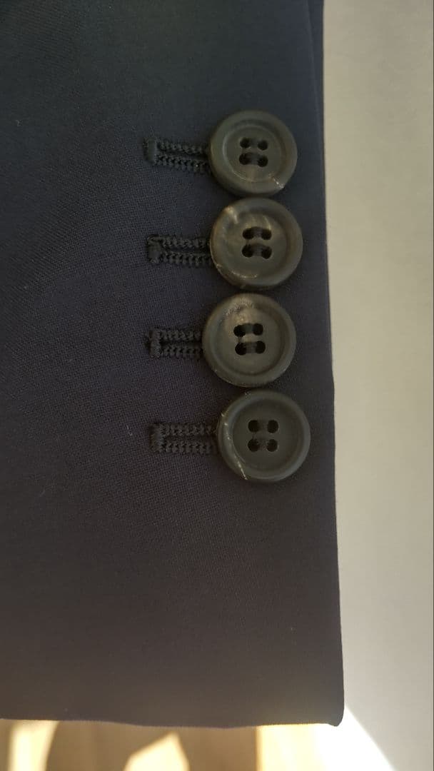 プラダスーツセットアップ　46 紺色　モヘヤ混生地