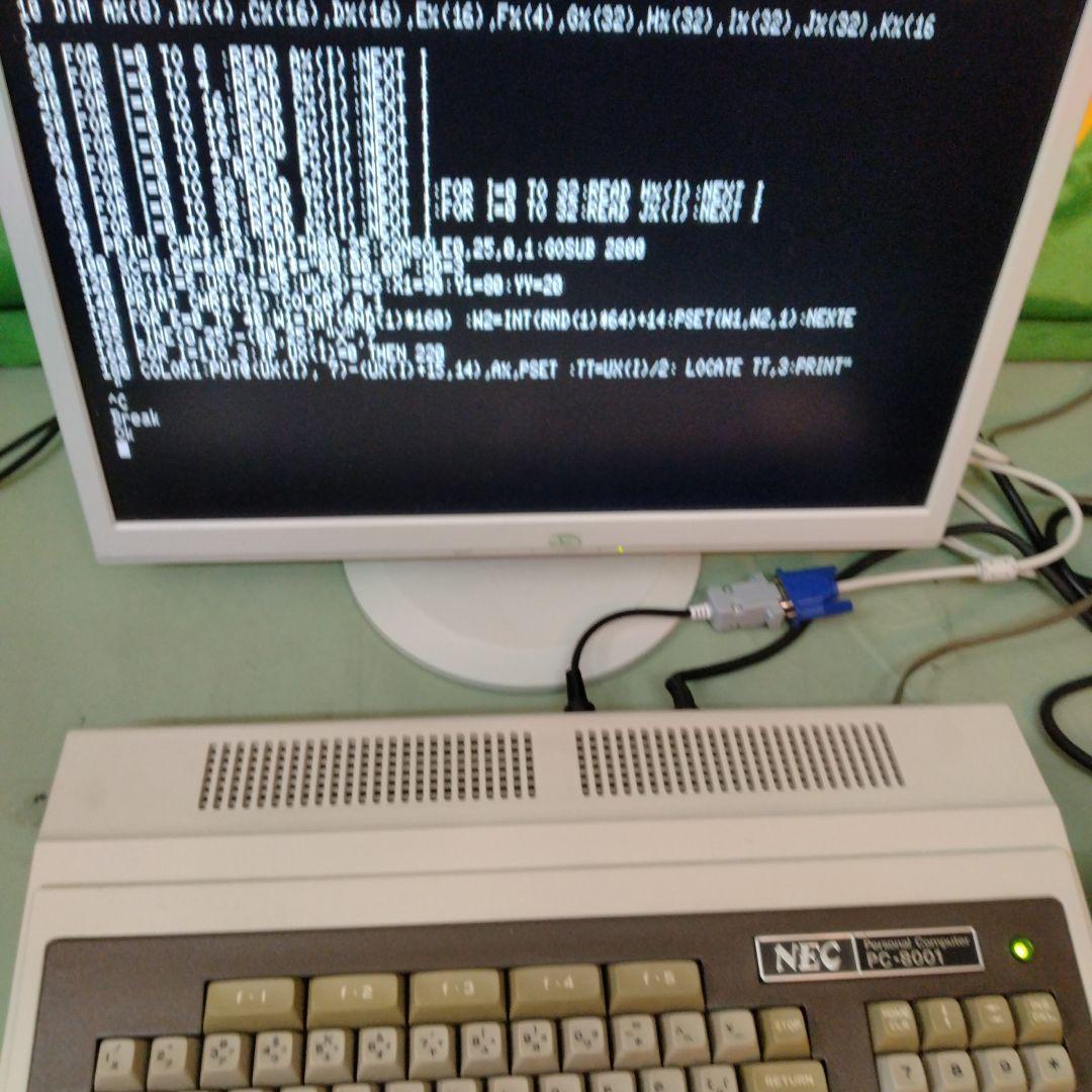 ☆国産初パソコン NEC PC-8001 レガシーPC ジャンク #1動作確認済