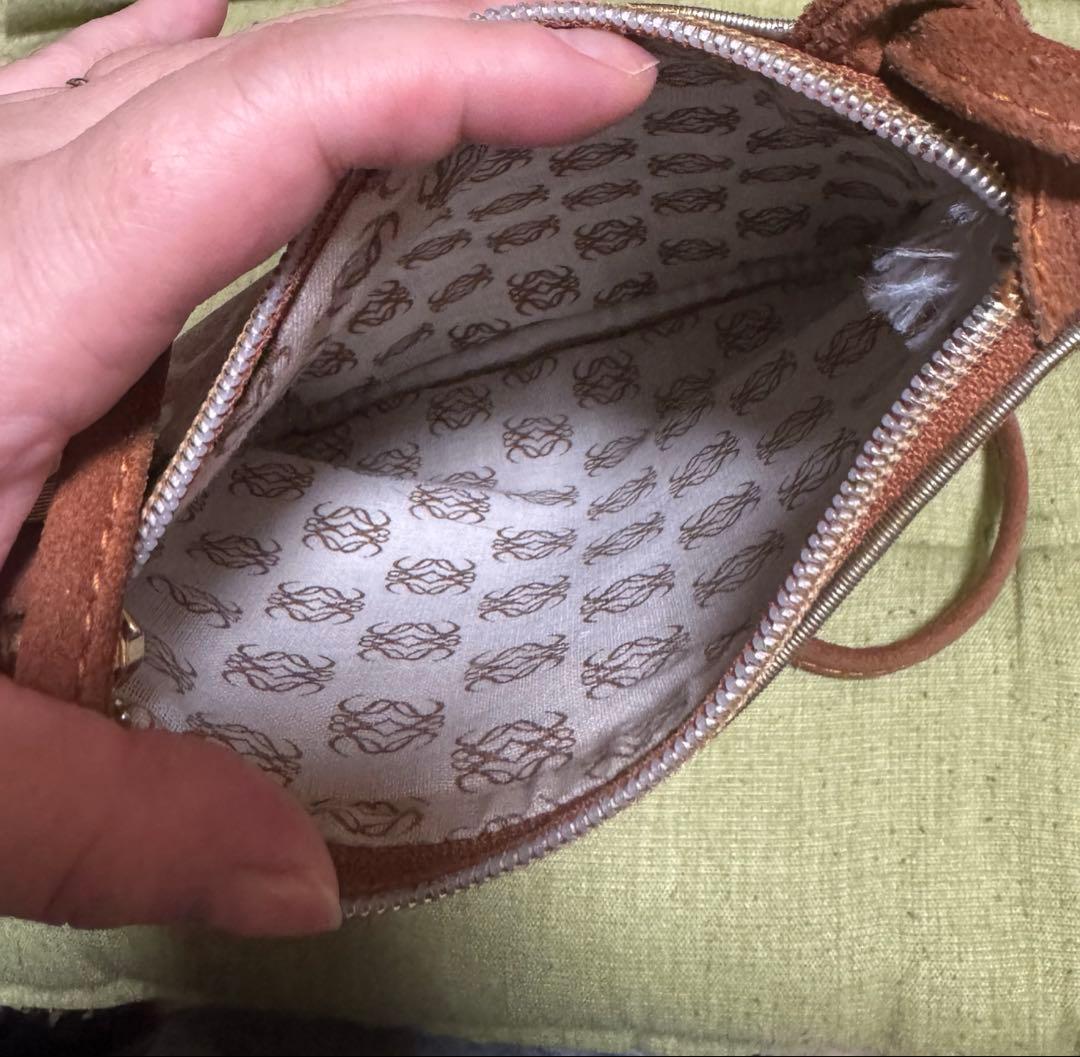 LOEWE アナグラム柄 ナイロンキャンバス ミニショルダーバッグ ポシェット