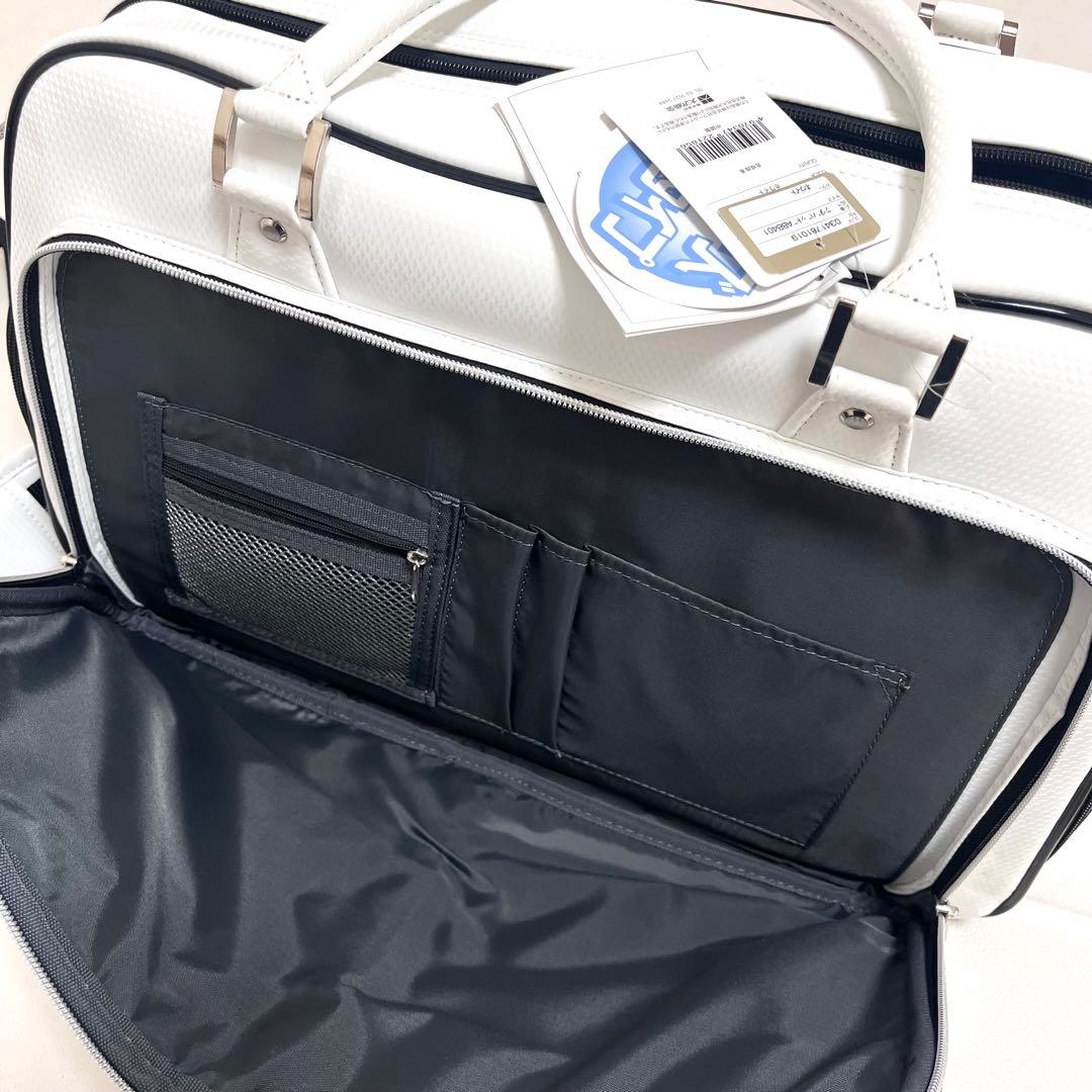 【未使用タグ付き】アダバット｜adabat ボストンバッグ ホワイト　ゴルフ