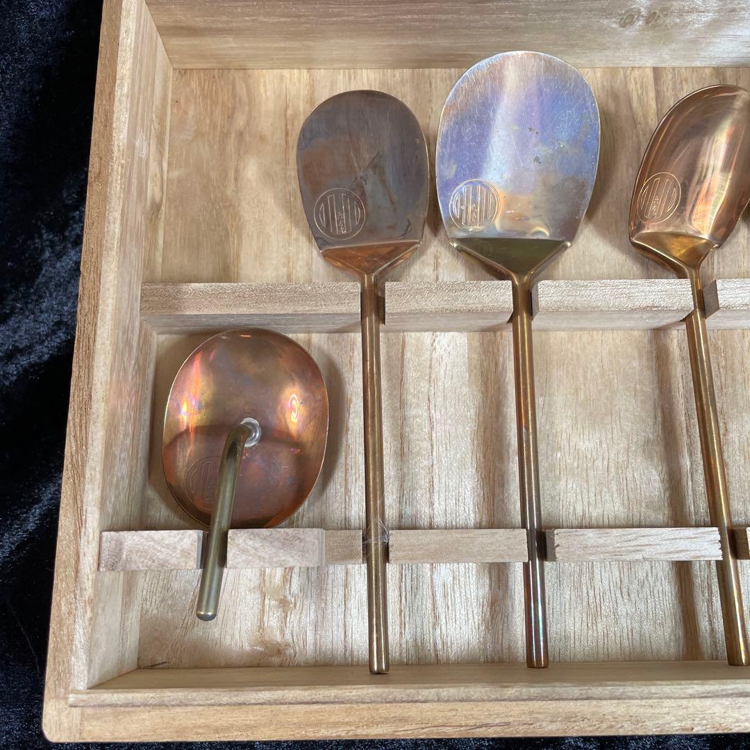 茶道具　灰匙　六方式