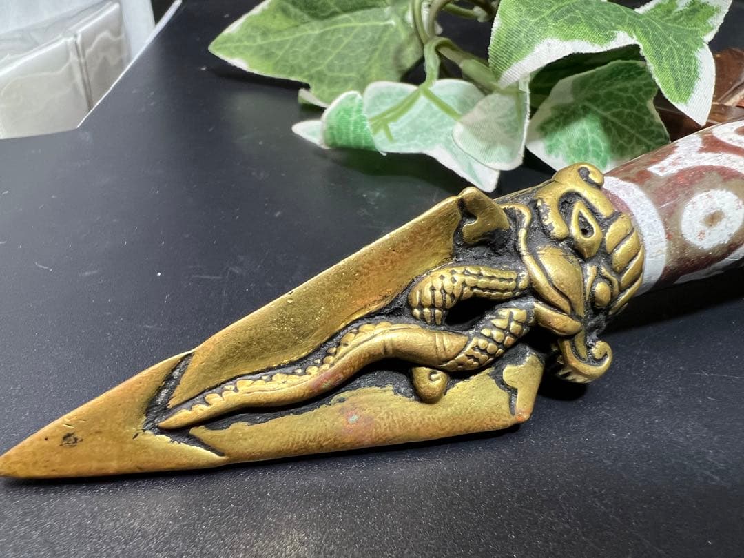 21眼天珠密教法器 プルパ　開運魔除け 魔障除き　結界を張る［金剛杭］❣️