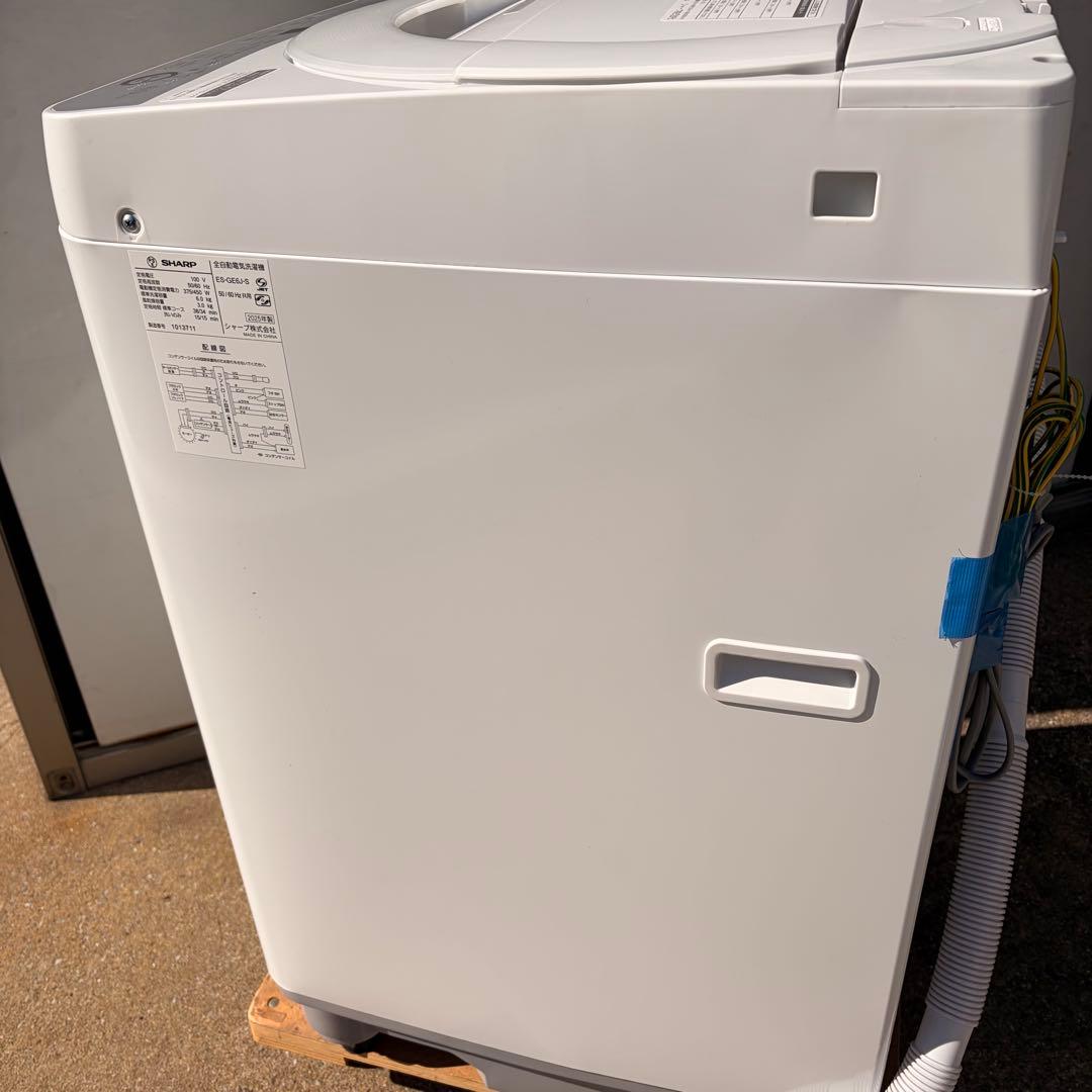 美品　25年製　SHARP 洗濯機　6kg ES-GE6J 単身　一人暮らし