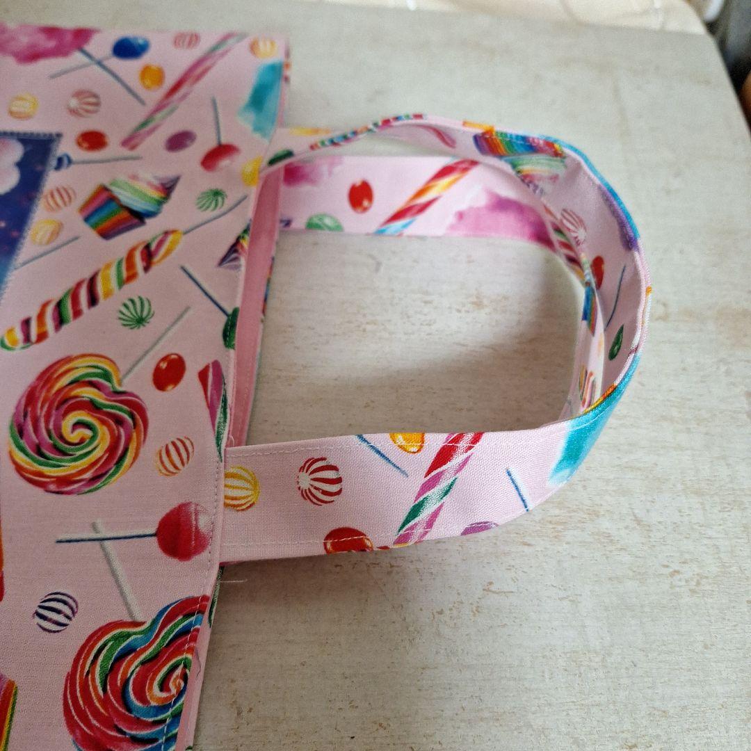 激レアうさぎパネル生地　ハンドメイド　まちなしバッグ　布バスケット　ポーチ