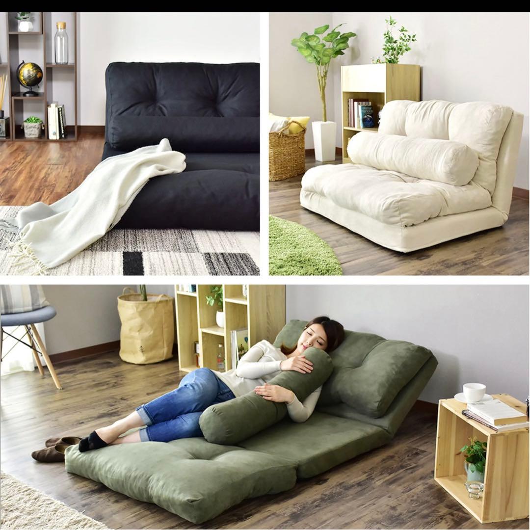 コーデュロイブラウン 6段階リクライニングソファ【送料込