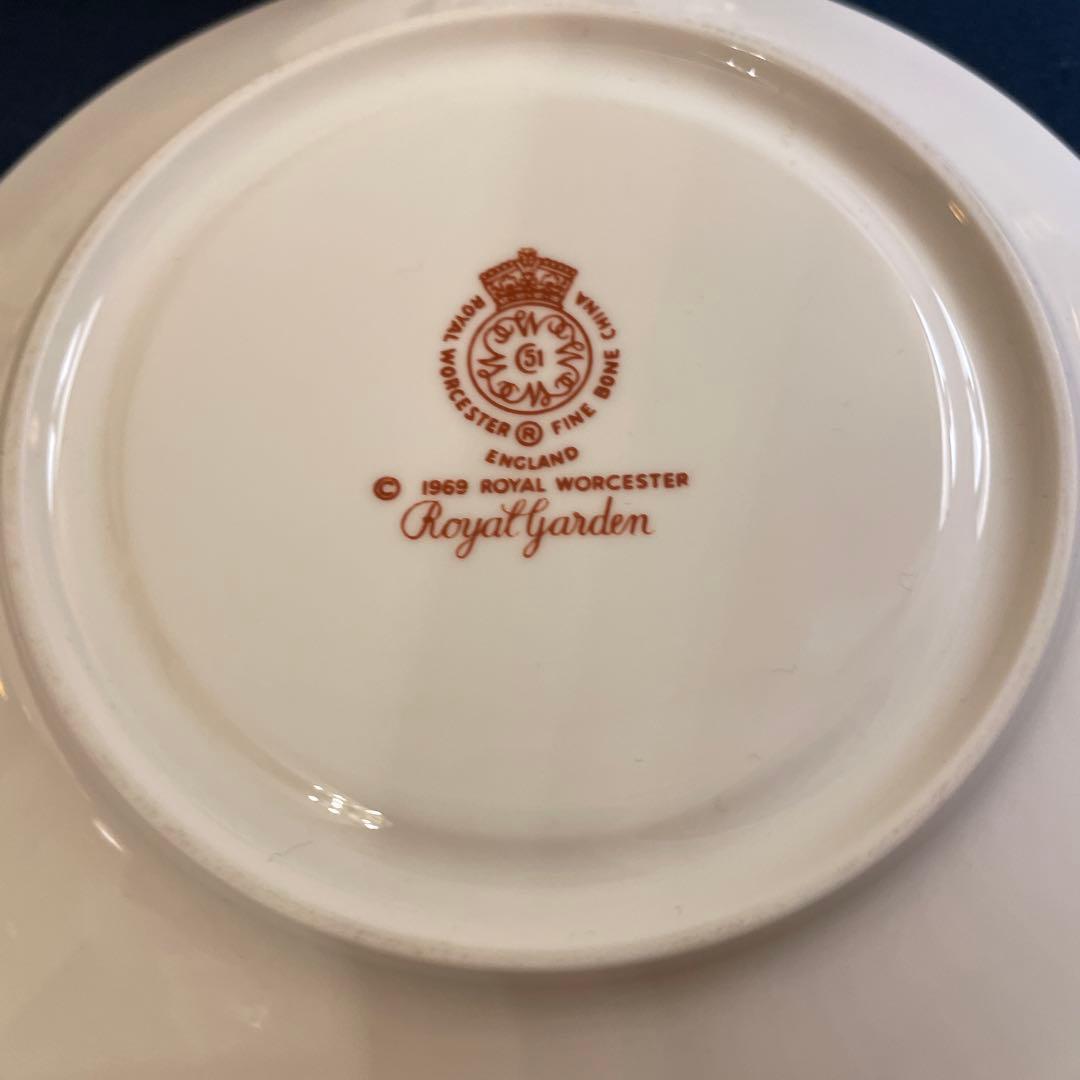 ロイヤルウースター　バラの花柄 スープカップ 2個セット　ロイヤルガーデン　レア