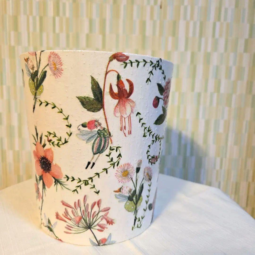 花柄紙製バスケットセット 7品